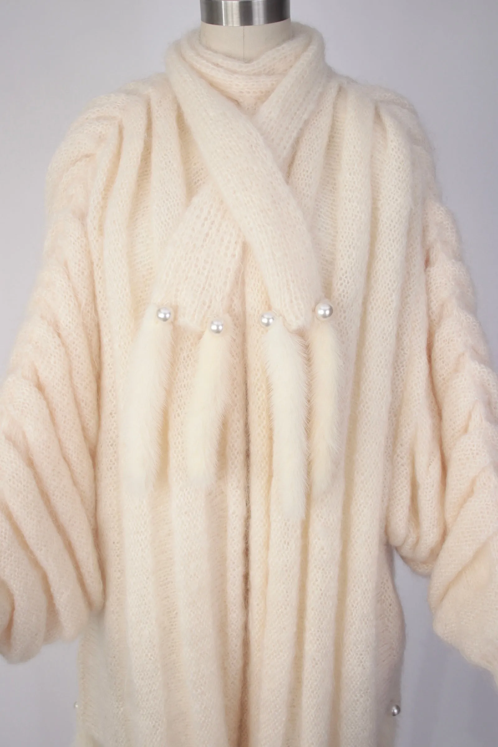 1990s Mohair & Mink Cocoon Cardigan
