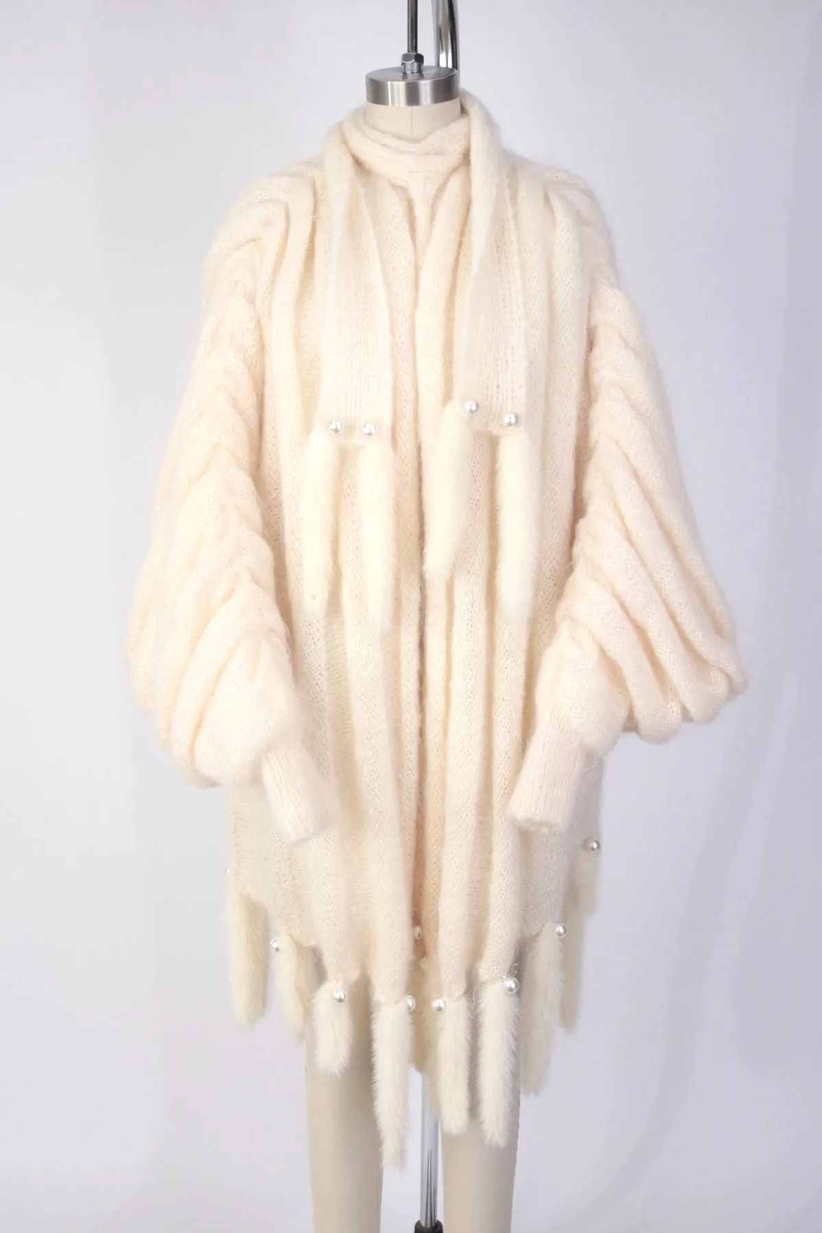 1990s Mohair & Mink Cocoon Cardigan