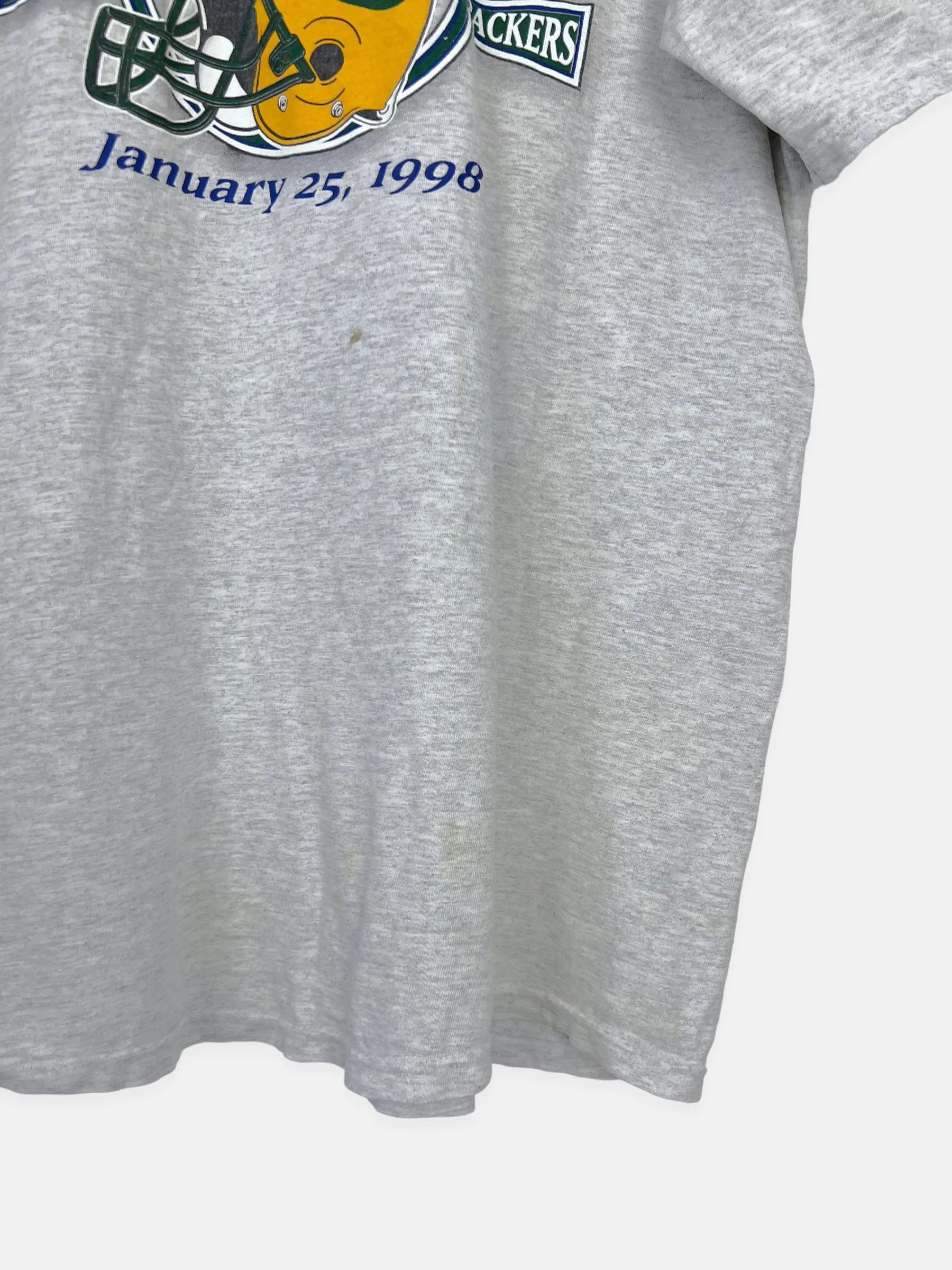 1998 NFL Super Bowl Broncos vs Packers USA Made Vintage T-Shirt Size M-L