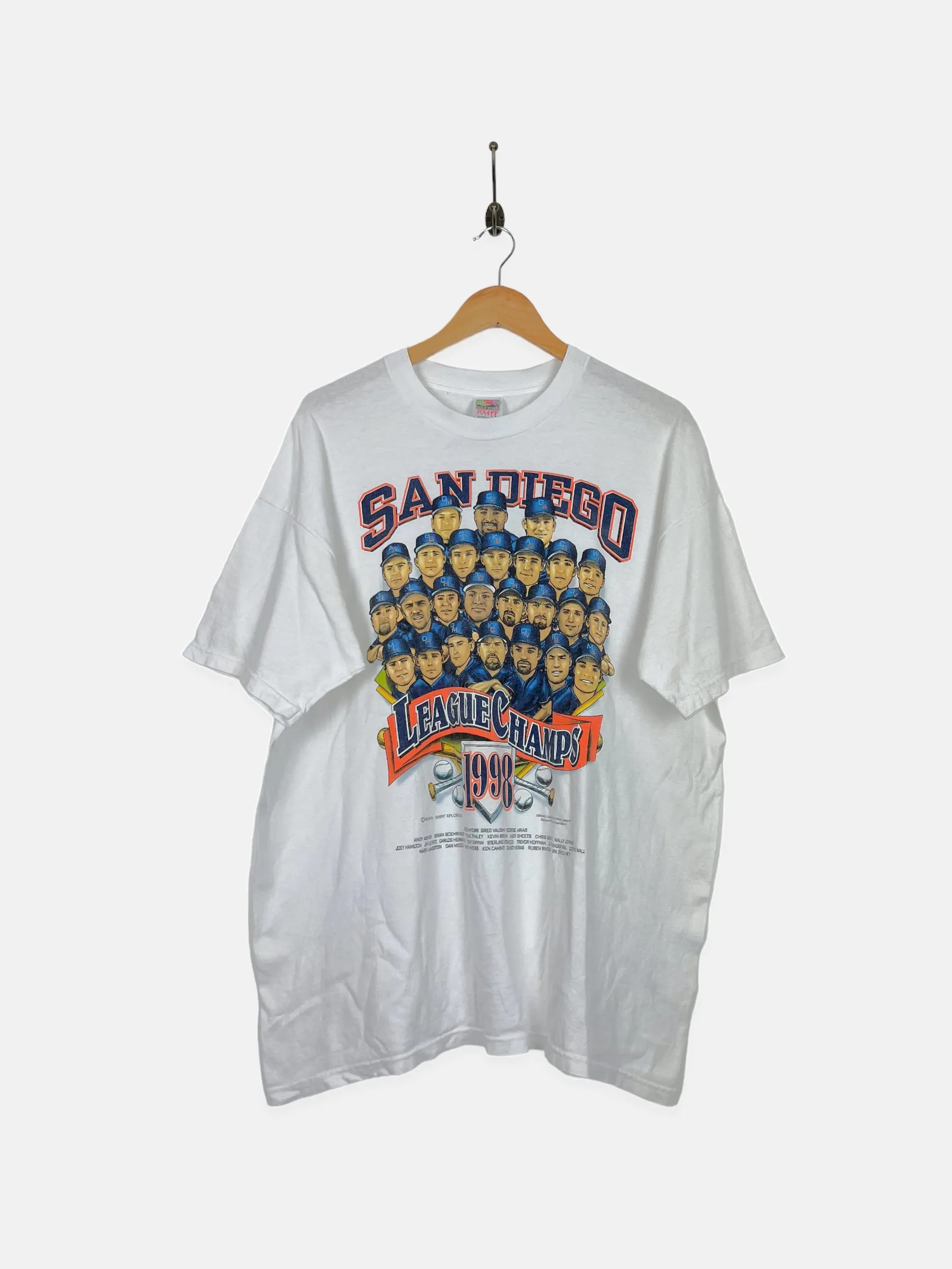1998 San Diego Padres MLB Vintage T-Shirt Size 2XL
