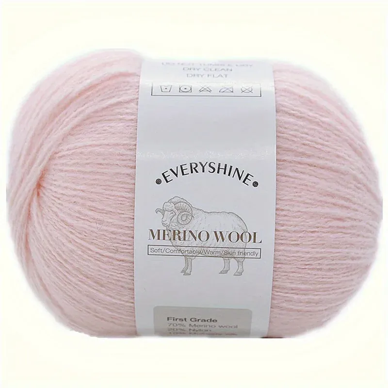 6pcs Merino Wool Silk Yarn For Knitting And Crocheting Scarves, Hats, Sweaters, Shawls, Cardigans, And Gloves Soft 1.76oz/pc
