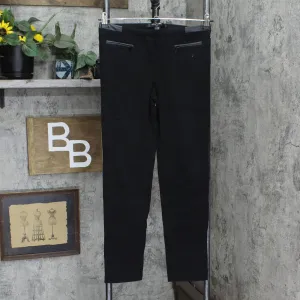 89th & Madison Womens Stretch Faux Leather Trim Dress Pants Black 6