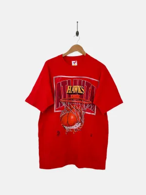 90's Atltana Hawks NBA USA Made Vintage T-Shirt Size XL