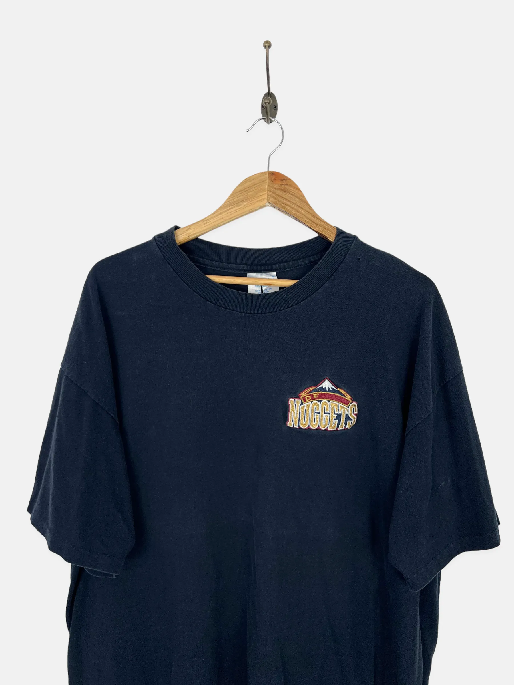 90's Champion Denver Nuggets NBA Embroidered Vintage T-Shirt Size L-XL