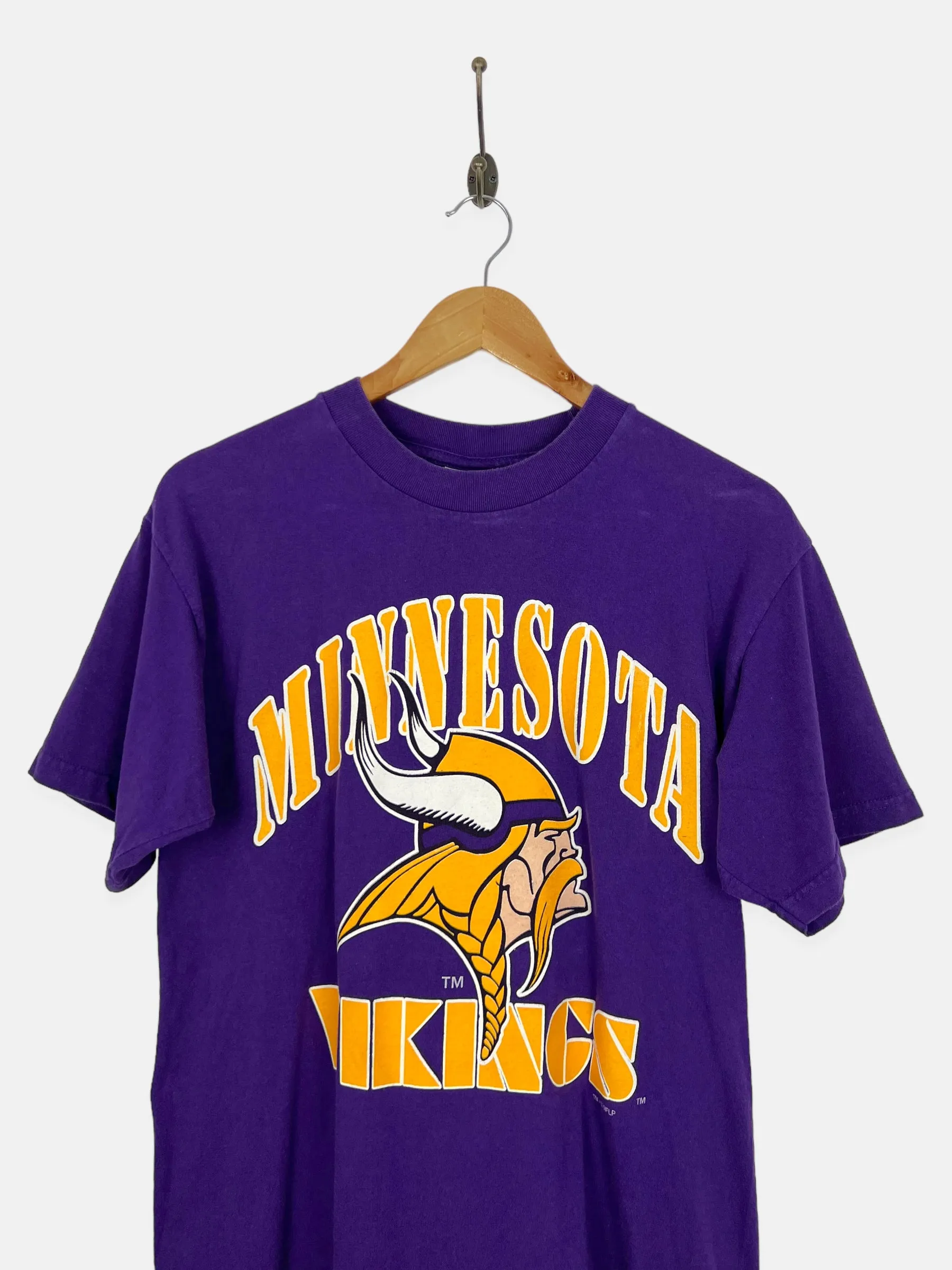 90's Minnesota Vikings NFL USA Made Vintage T-Shirt Size 8-10