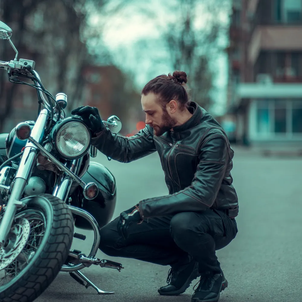 Adventure Retro Brown Motorcycle Leather Jacket