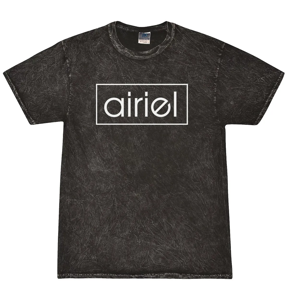 Airiel Logo Black Mineral Wash Short Sleeve Tee