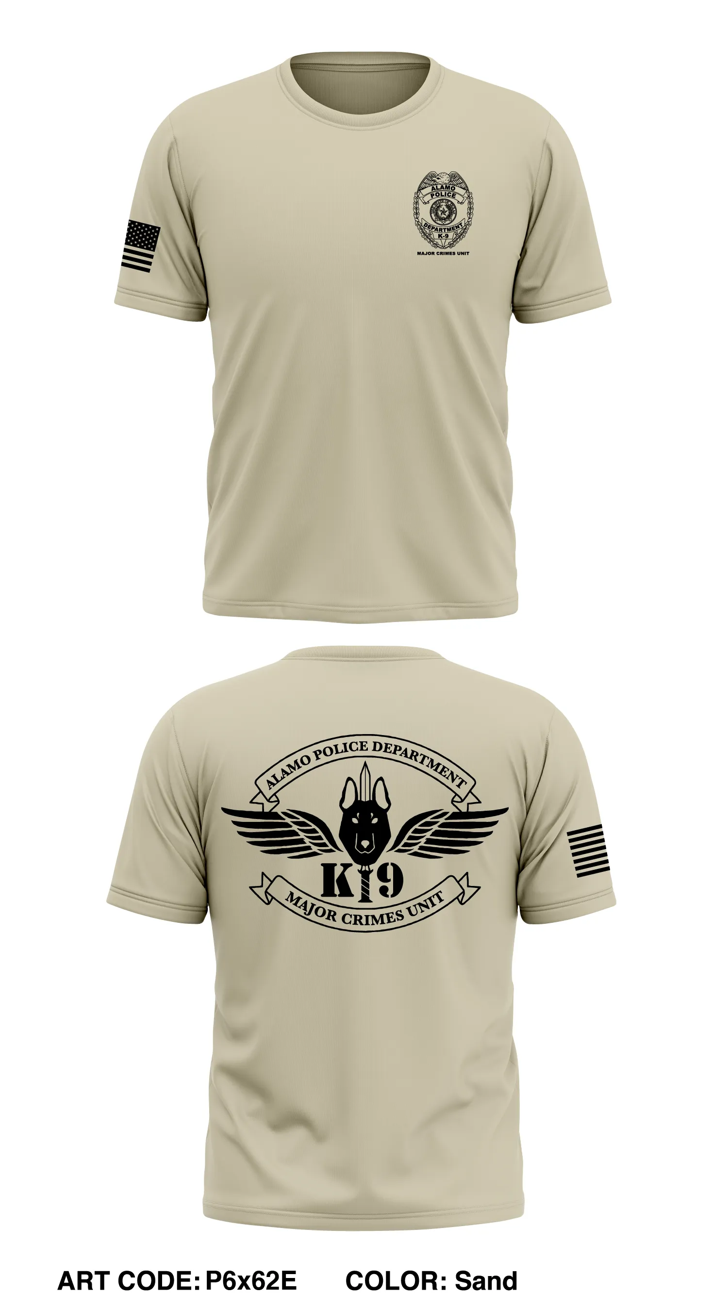 Alamo Police Department Core Men's SS Performance Tee - P6x62E