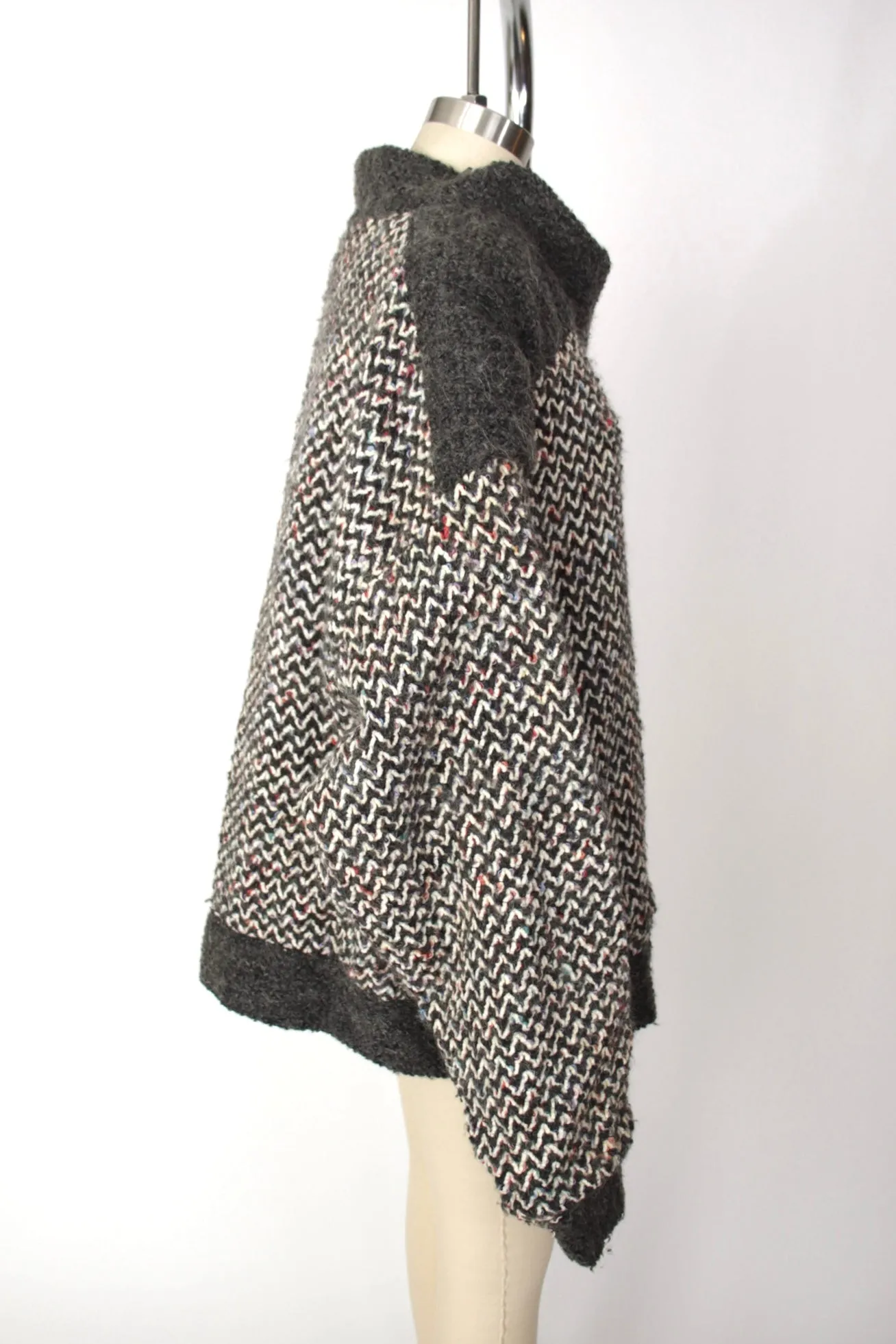 Allen Wah Wool & Chenille Chevron Cardigan