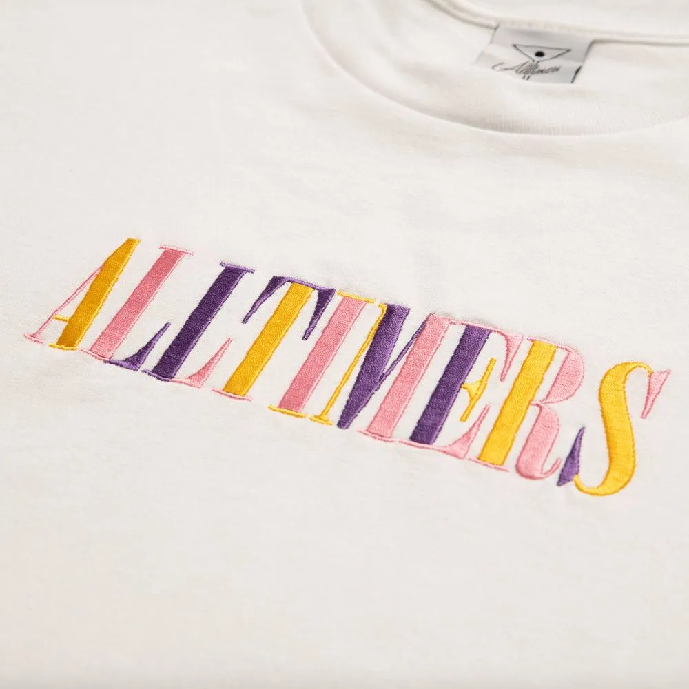 Alltimers Midtown Long Sleeve Embroidered Tee White