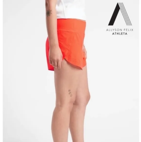 Allyson Felix Athleta RARE Legend Run With It Short in Orange Size 2X SU028