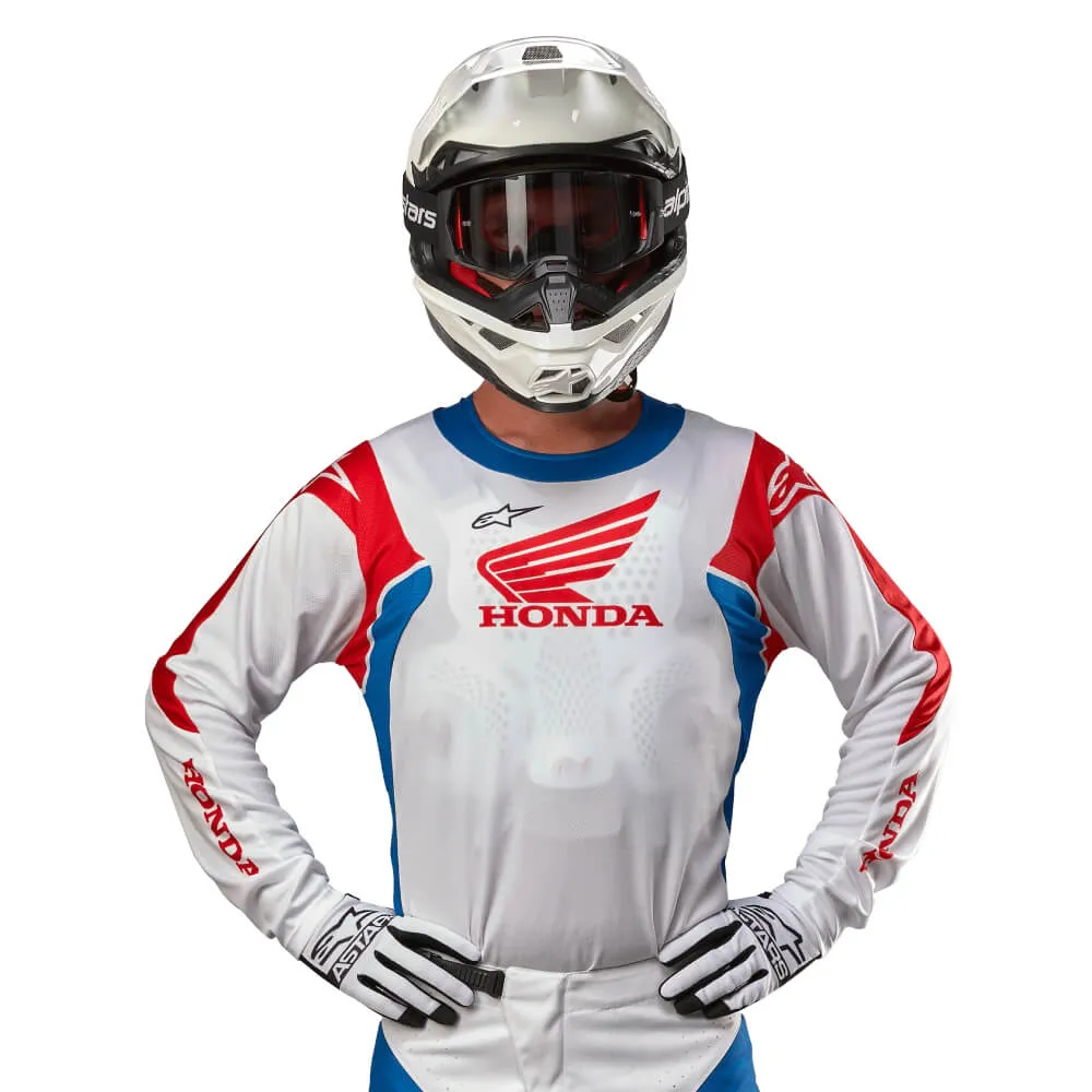 Alpinestars Honda Racer Iconic Jersey White / Bright Blue / Bright Red