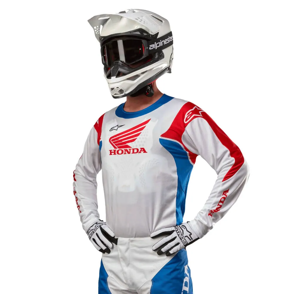 Alpinestars Honda Racer Iconic Jersey White / Bright Blue / Bright Red