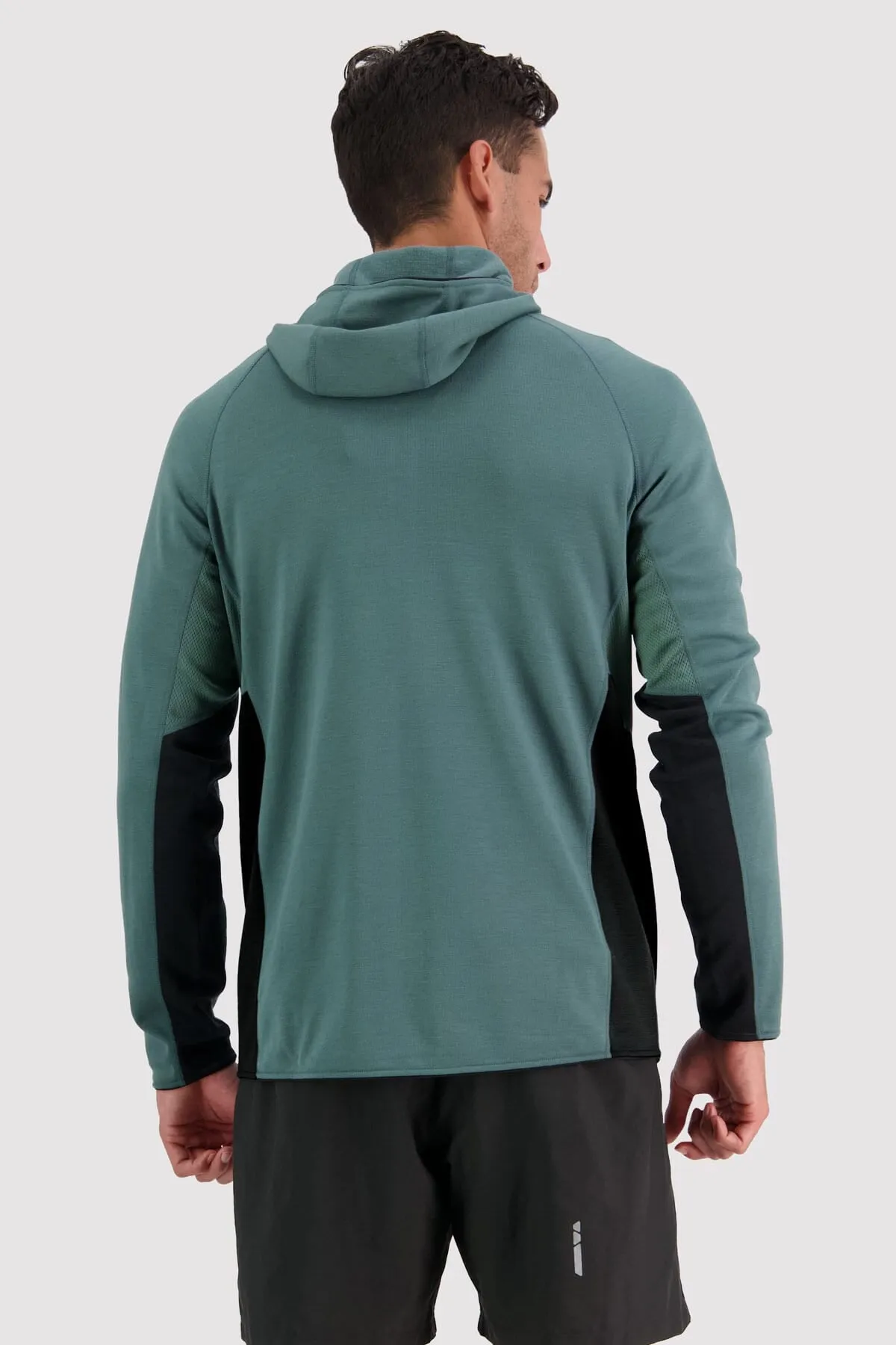Approach Merino Gridlock Hood - Burnt Sage
