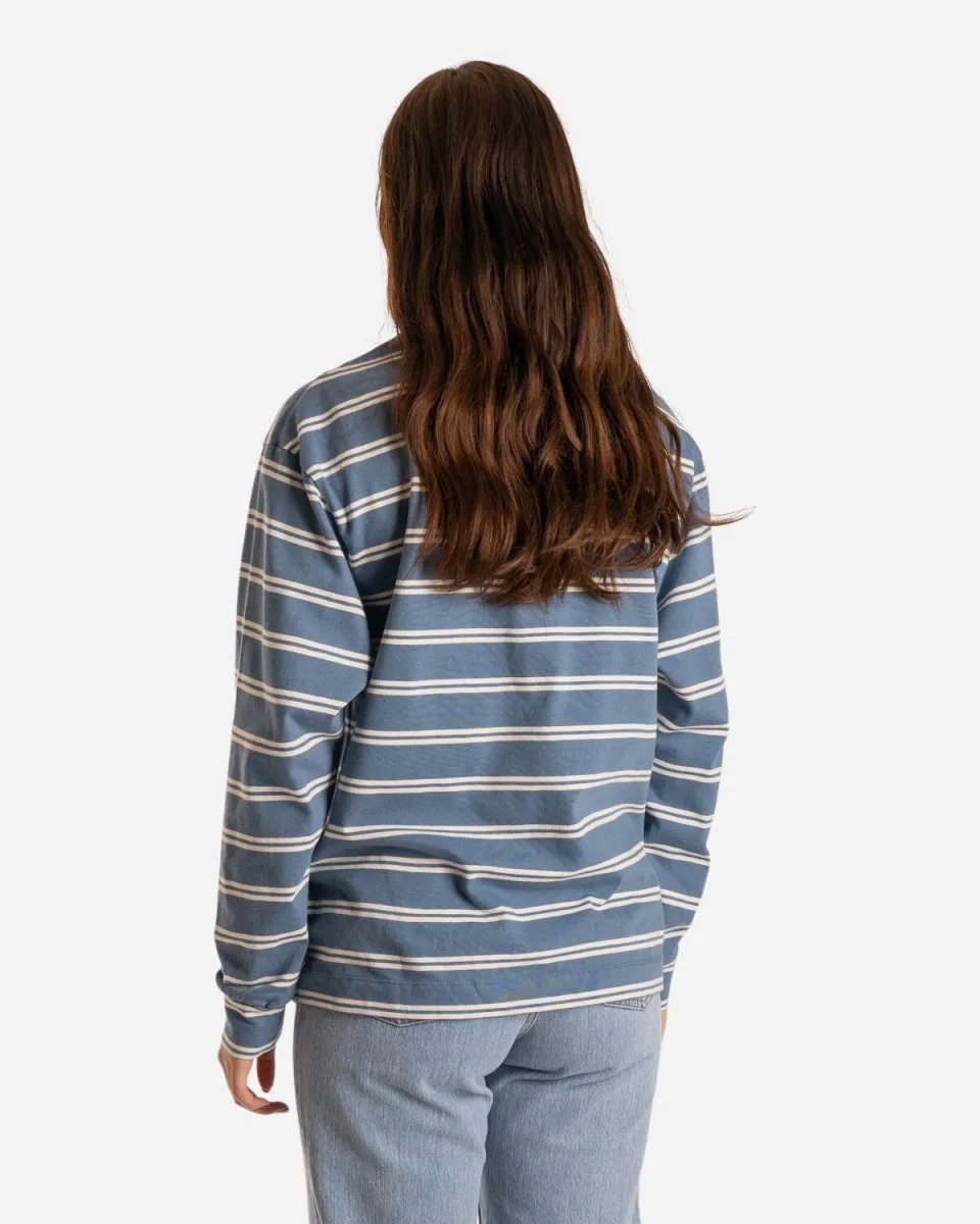 Astrid stripe long sleeve tee -  Blue Stripes