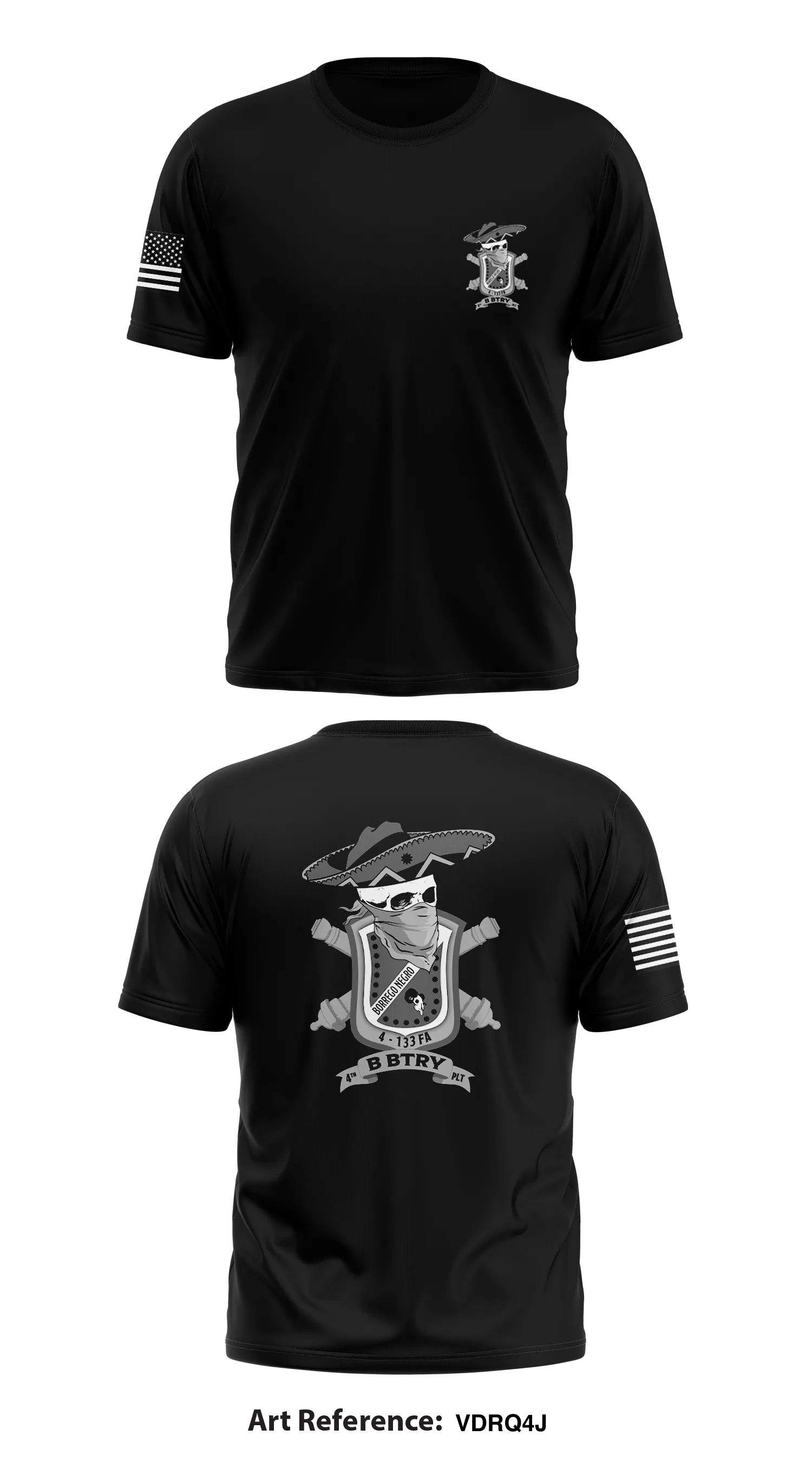 B BTRY 4/133D FA 4TH PLT Core Men's SS Performance Tee - Vdrq4J