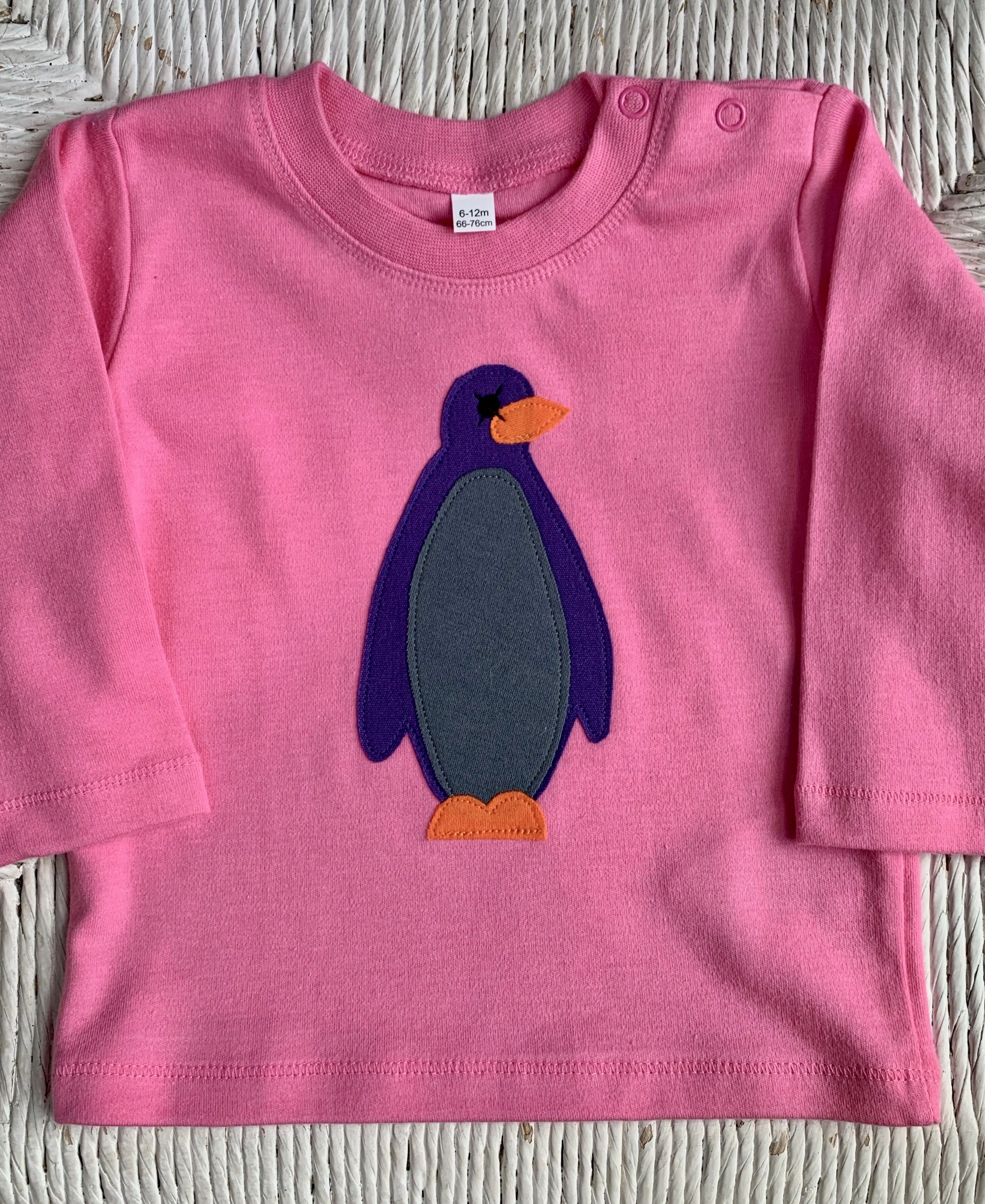 Baby Penguin - Long Sleeved T-shirt - Pink