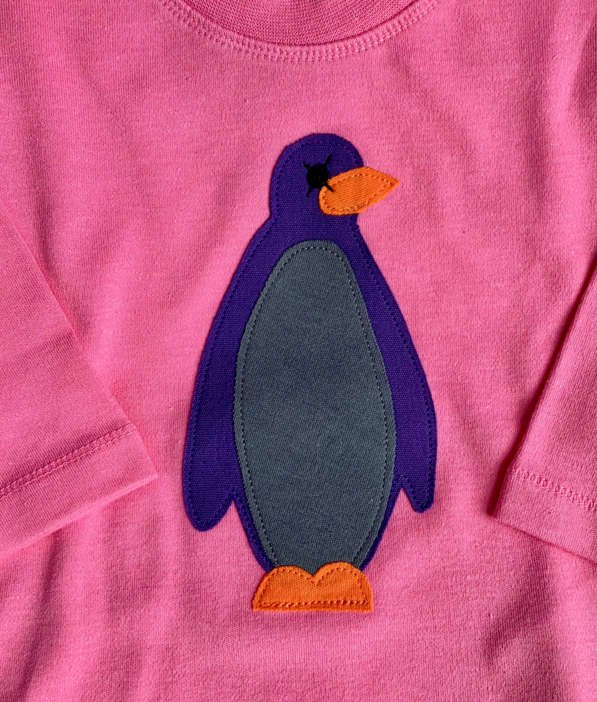 Baby Penguin - Long Sleeved T-shirt - Pink