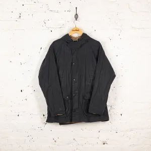 Barbour Lightweight Hooded Bedale Wax Jacket - Blue - L