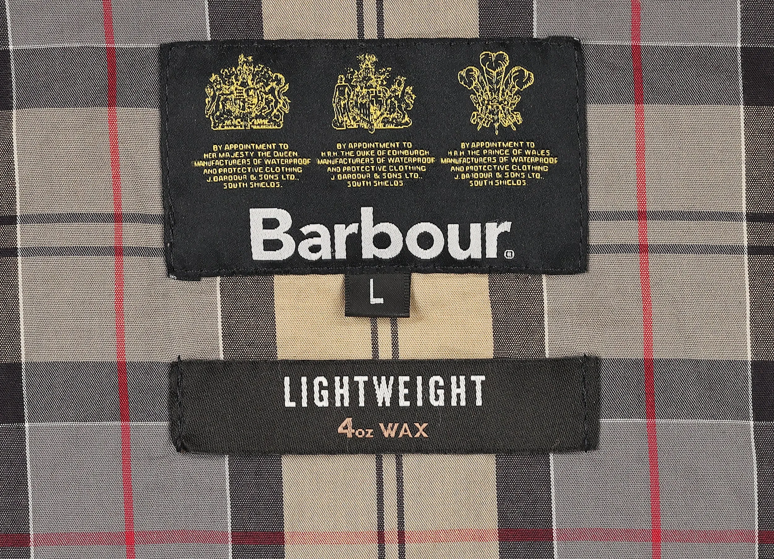 Barbour Lightweight Hooded Bedale Wax Jacket - Blue - L