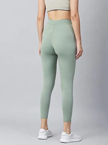 BLINKIN Women's Skinny Fit Trackpants (4443-LIGHT-GREEN-30_Light olive with white stripes_Large)