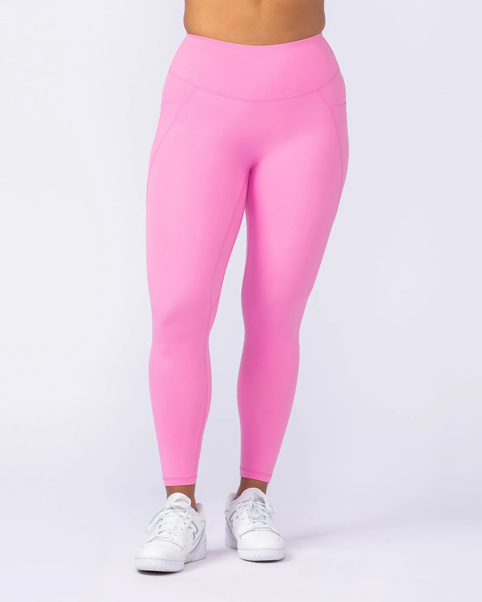 Booty Shaper Pocket Ankle Length Leggings - Hollywood Pink