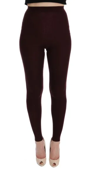 Bordeaux Cashmere Stretch Tights