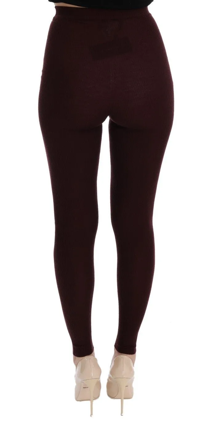 Bordeaux Cashmere Stretch Tights