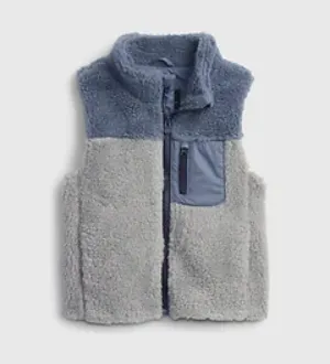 BOY SIZE 2 YEARS - Baby GAP, Sherpa Fleece Zippered Vest NWT B3
