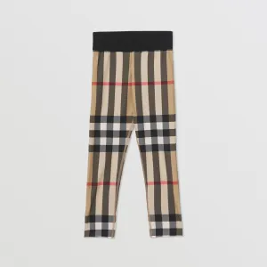 Burberry Check Stretch Jersey Leggings