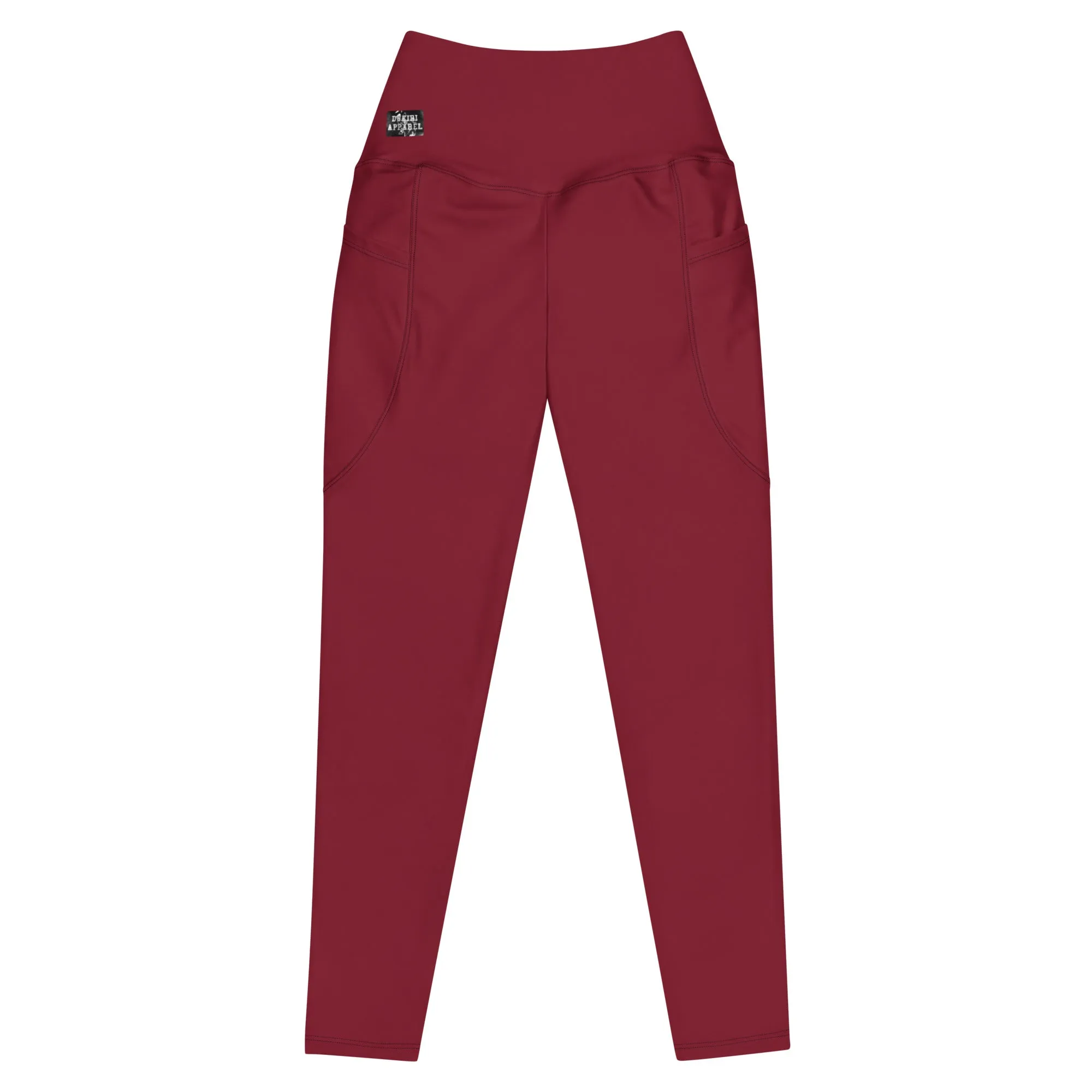 Burgundy Leggings with pockets