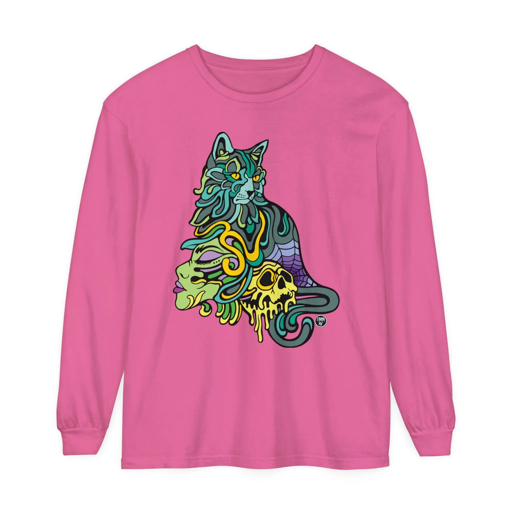 Catwitch (OG) by Chaya Av Unisex Long Sleeve T-Shirt (16 Colors Available)