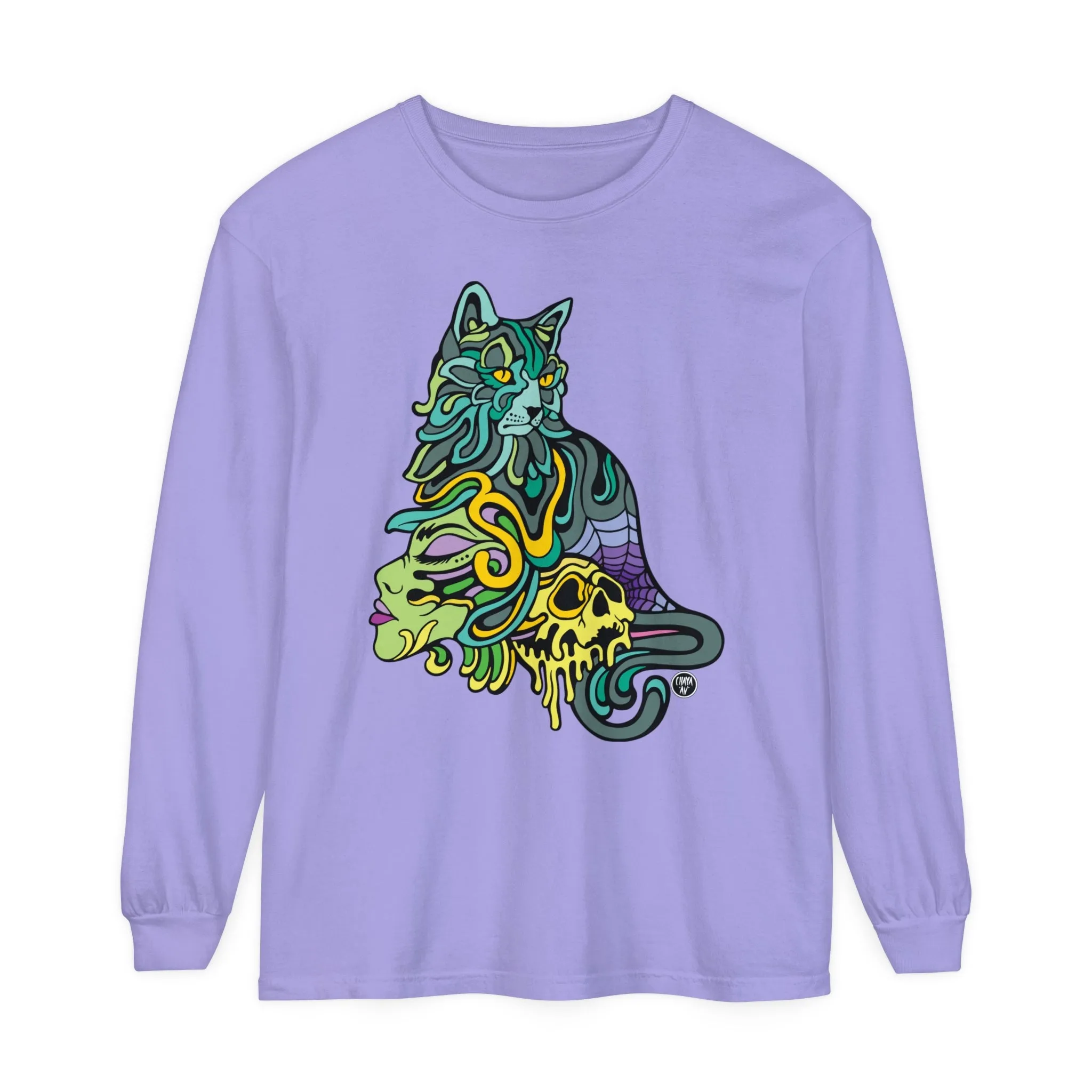 Catwitch (OG) by Chaya Av Unisex Long Sleeve T-Shirt (16 Colors Available)