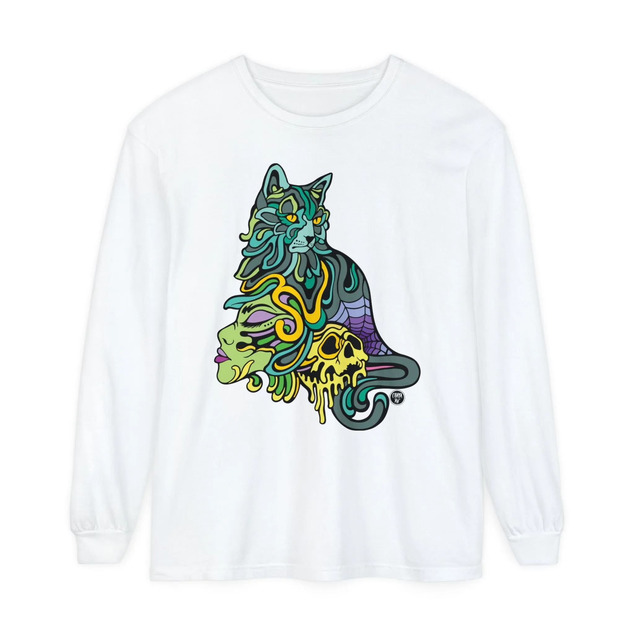 Catwitch (OG) by Chaya Av Unisex Long Sleeve T-Shirt (16 Colors Available)