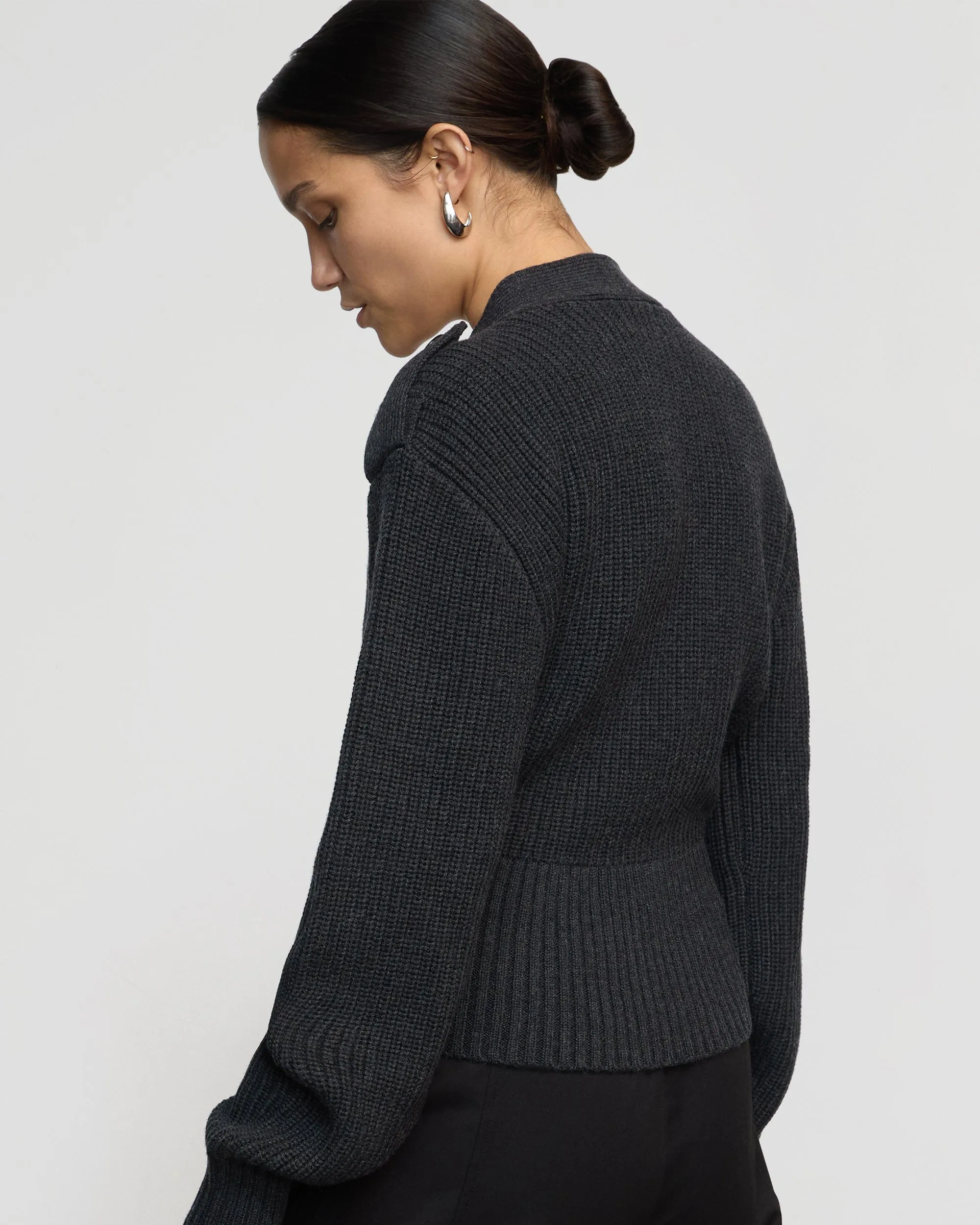 Clary Button-Detail Cardigan