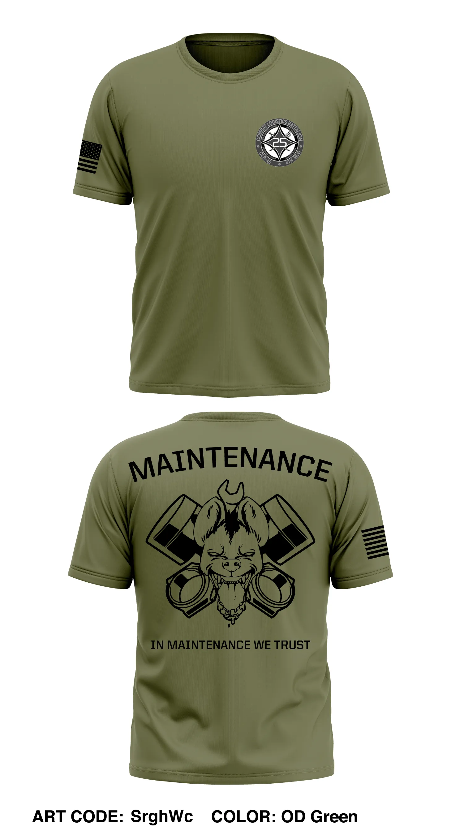 CLB 25 Maintenance RB Store 1 Core Men's SS Performance Tee - SrghWc