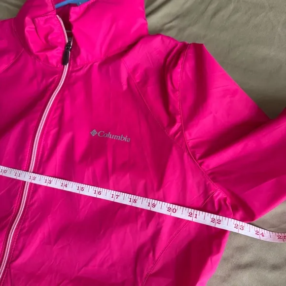 Columbia Women's Hot Pink Jacket size XL Windbreaker