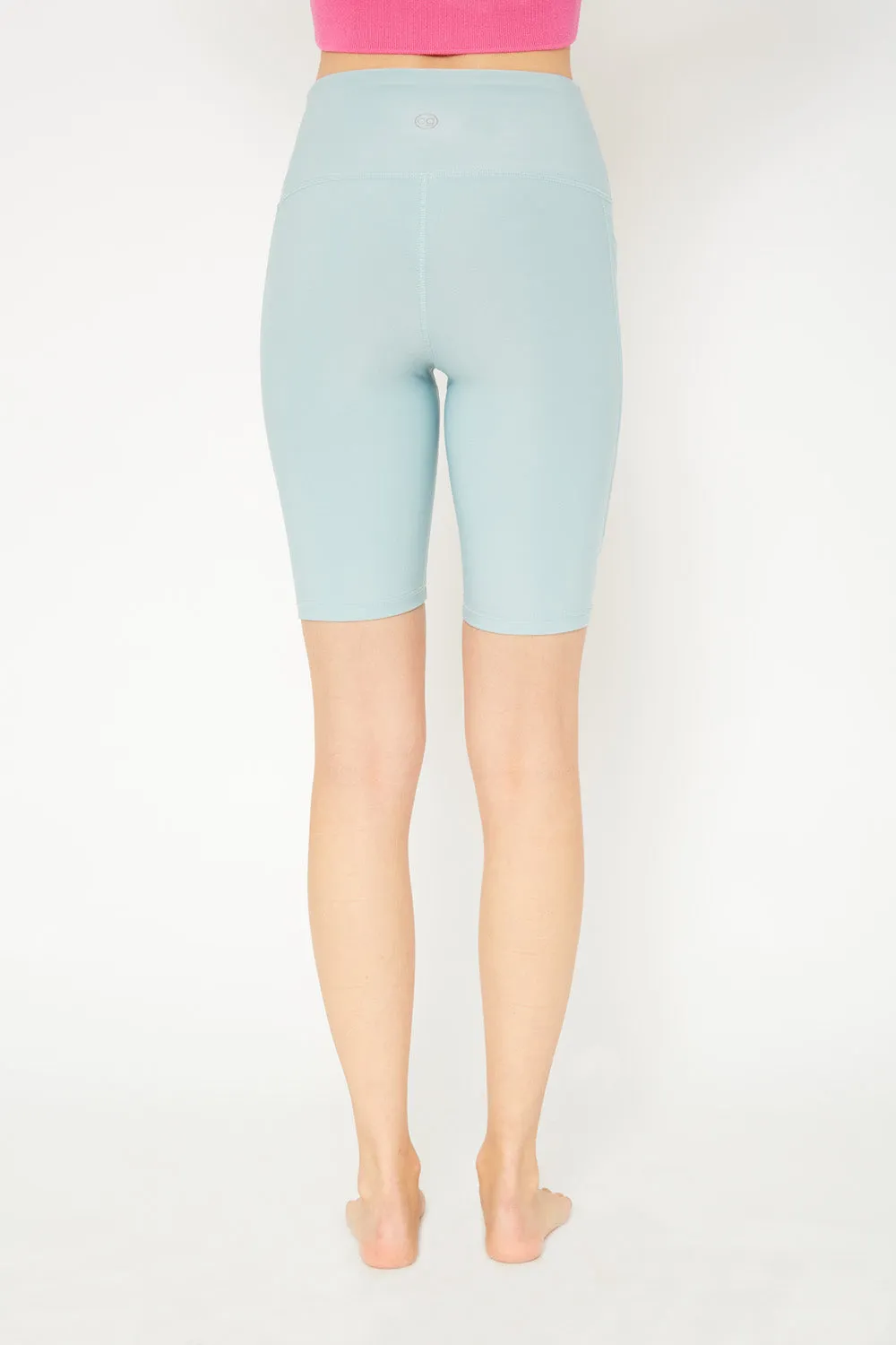 Cover Girl label mid rise biker shorts