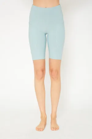 Cover Girl label mid rise biker shorts