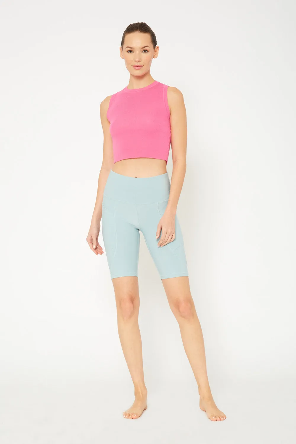 Cover Girl label mid rise biker shorts