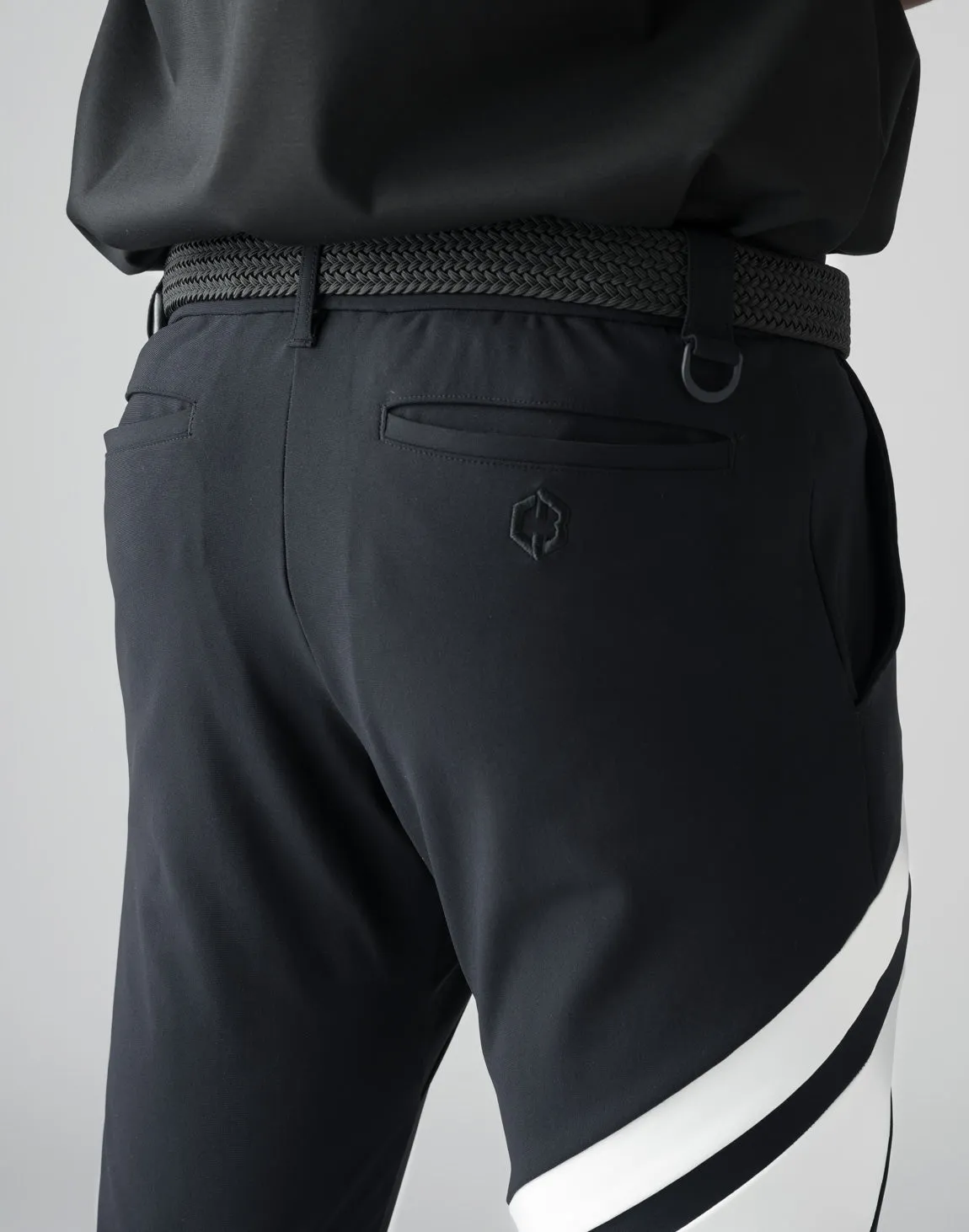 CRONOS BLACK STRETCH PANTS【BLACK×WHITE】