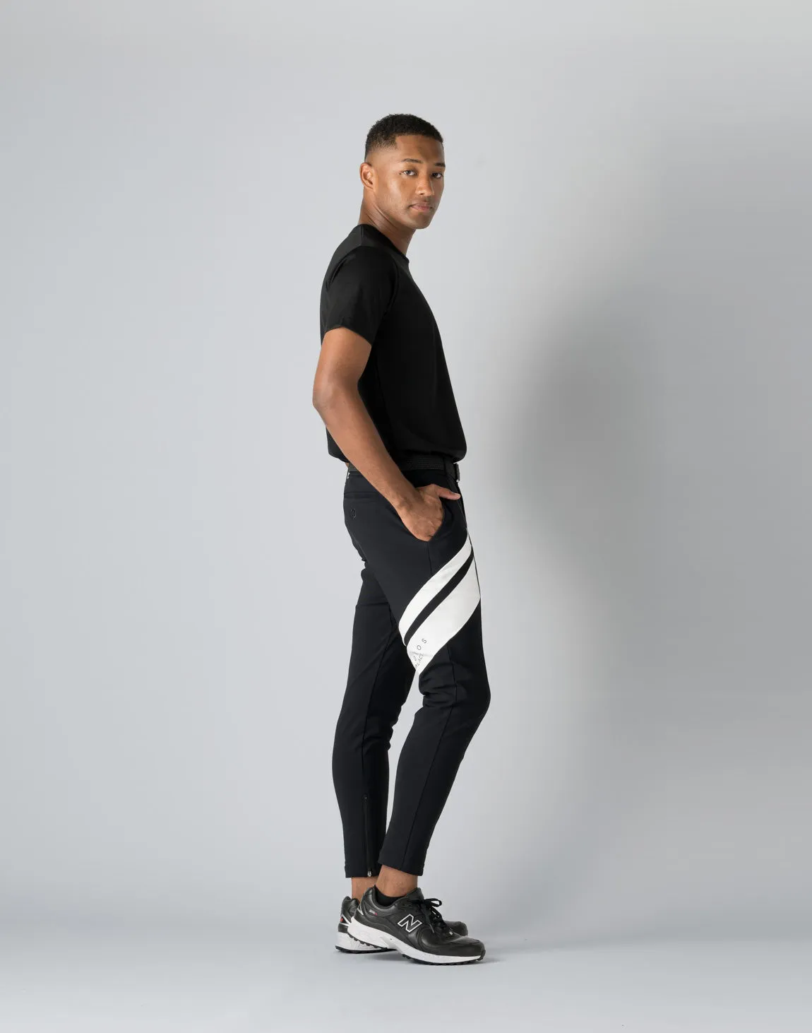 CRONOS BLACK STRETCH PANTS【BLACK×WHITE】