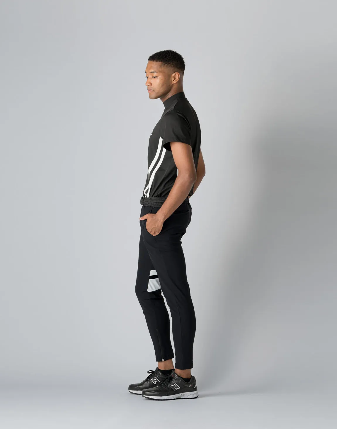 CRONOS BLACK STRETCH PANTS【BLACK×WHITE】