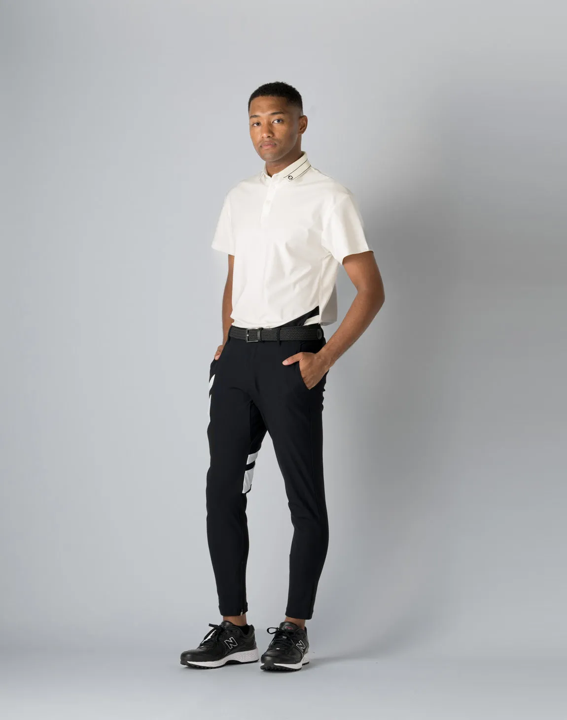CRONOS BLACK STRETCH PANTS【BLACK×WHITE】
