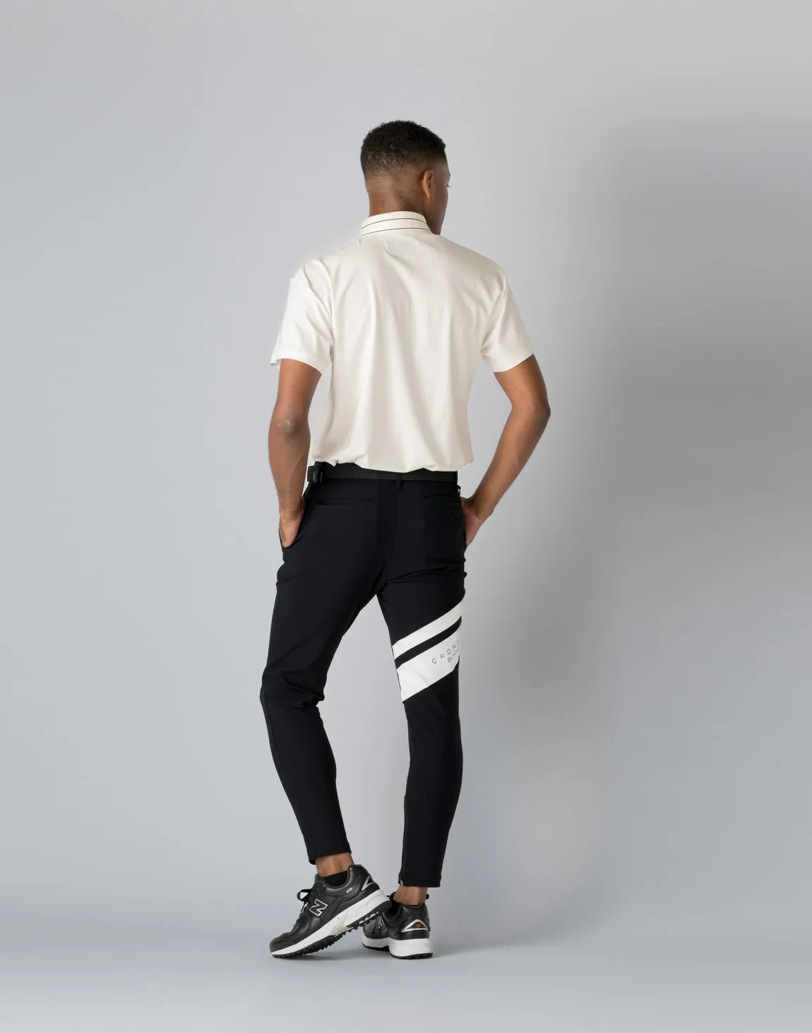 CRONOS BLACK STRETCH PANTS【BLACK×WHITE】