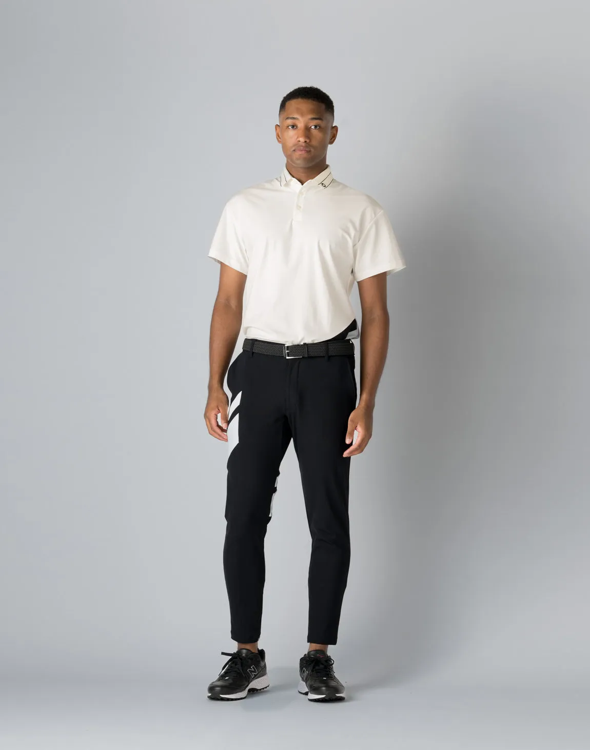 CRONOS BLACK STRETCH PANTS【BLACK×WHITE】