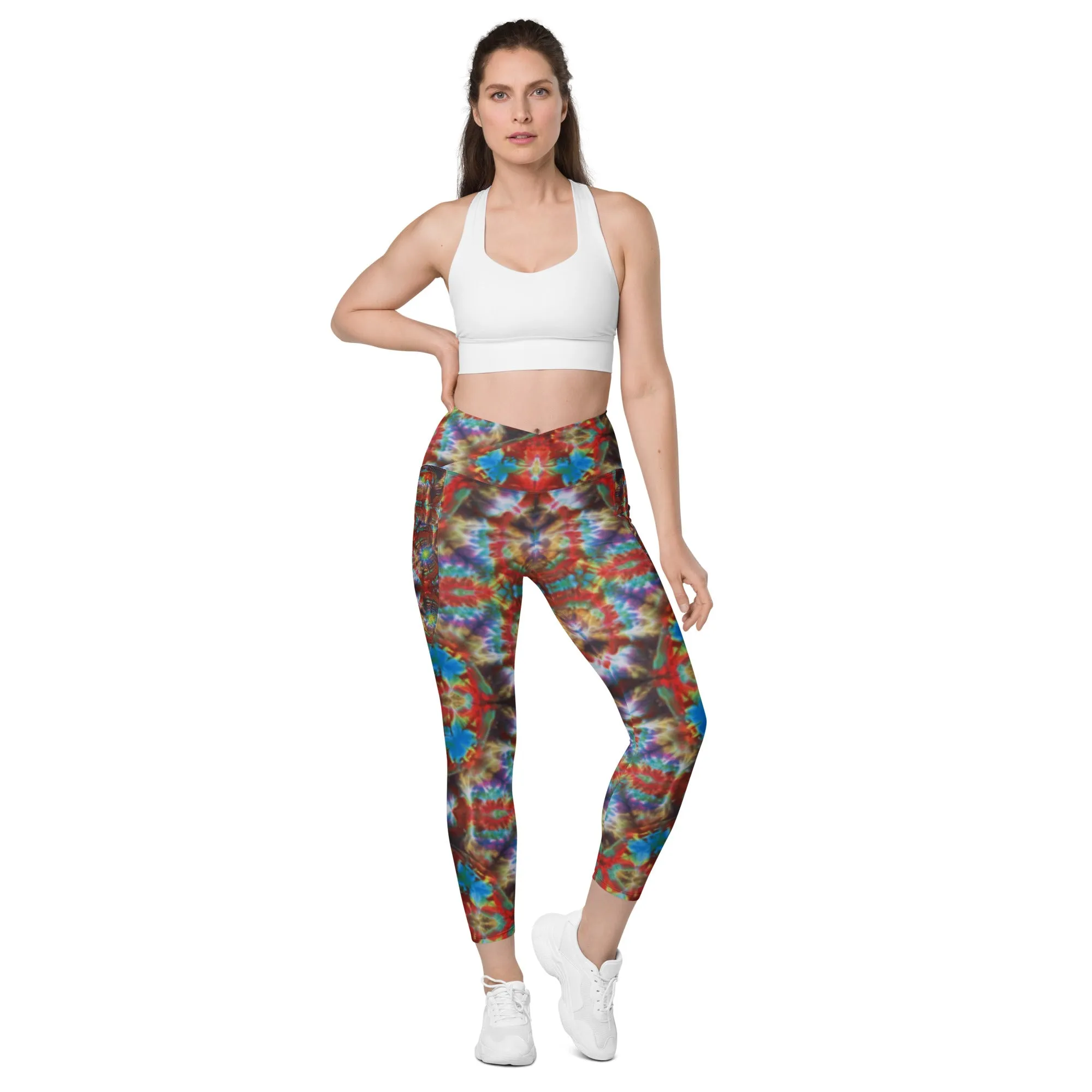 Crossover Leggings With Pockets