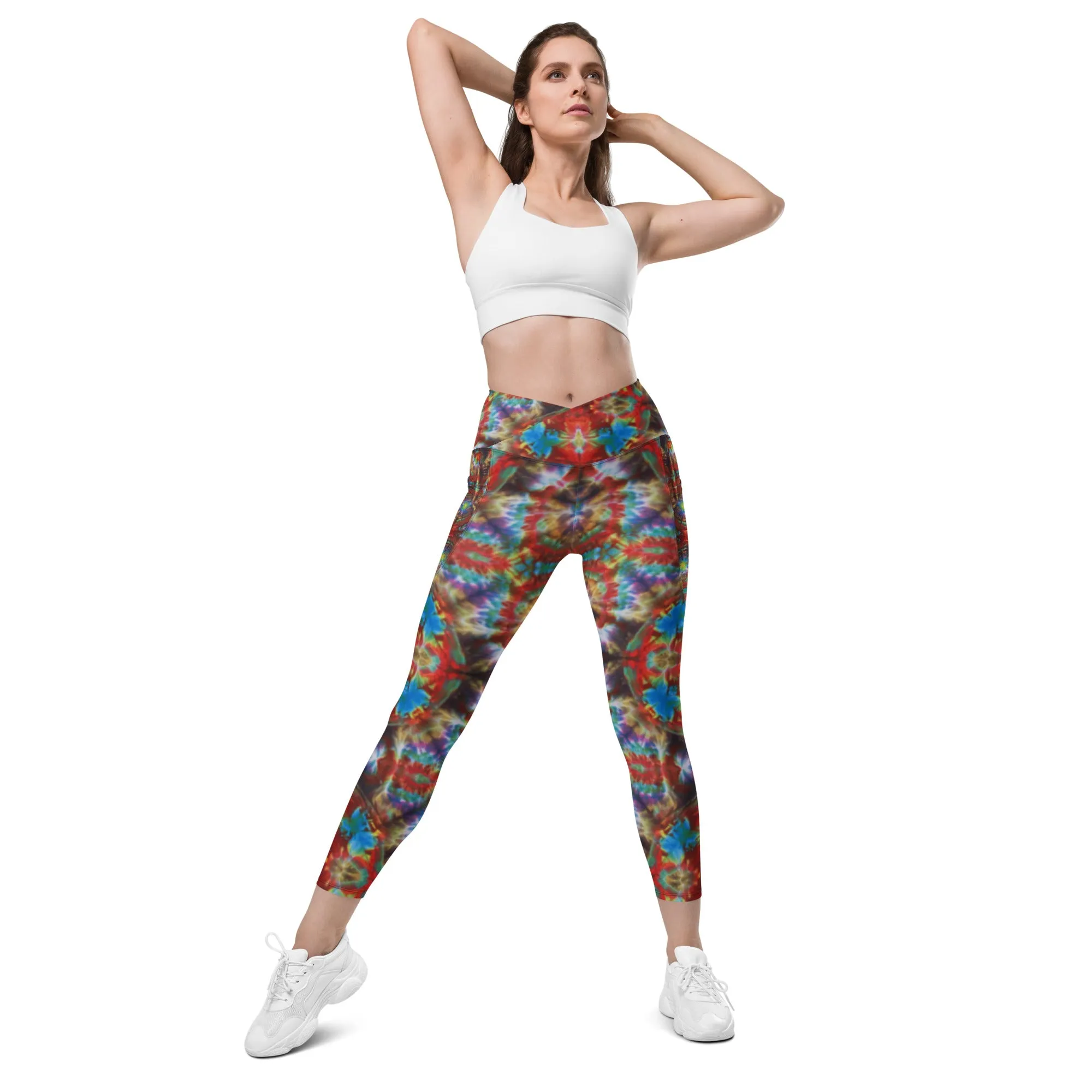 Crossover Leggings With Pockets