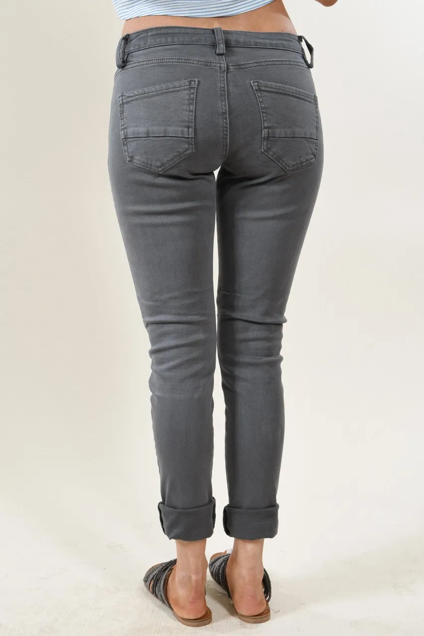 Dark Grey Moto Pants