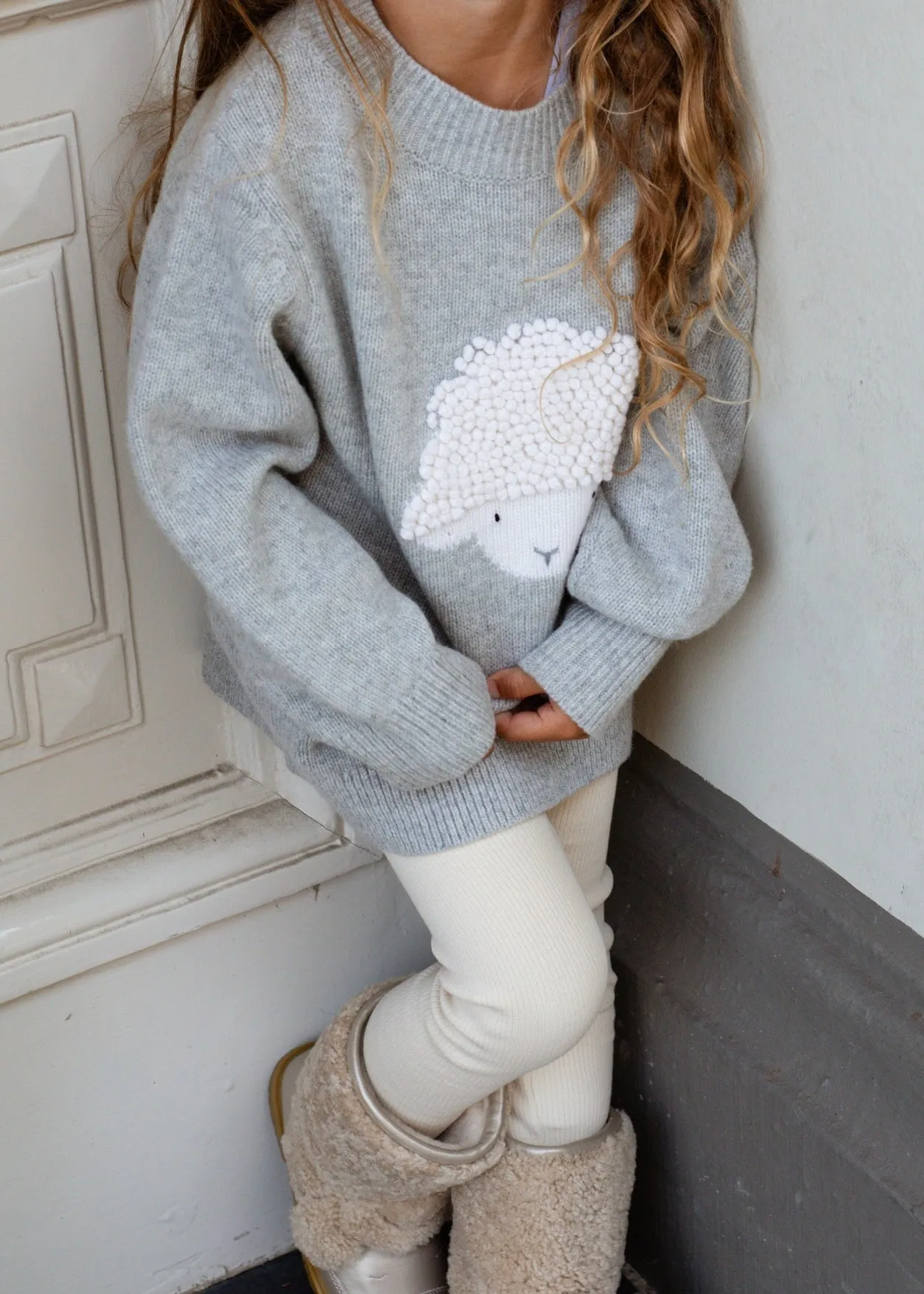 Denn Merino Wool Sweater | Lammy | Soft Grey Melange